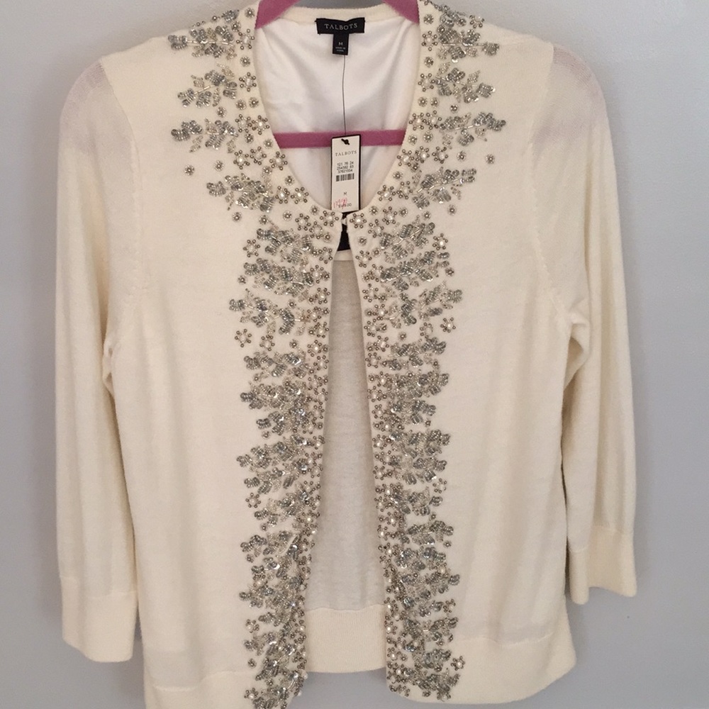 Talbots embellished Cardigan sweater